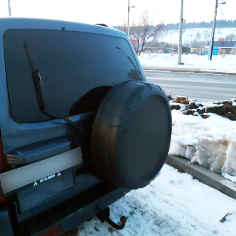 Колпак запасного колеса (Абс шагрень, закрытый) для Mitsubishi Pajero 3 купить недорого с доставкой в Великие-Луки